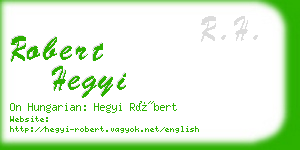 robert hegyi business card